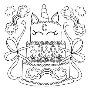 Downloadable colouring page from the I Heart Unicorns colouring book