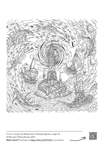fantasy colouring page from Dream Voyage by Melpomeni Chatzipanagiotou